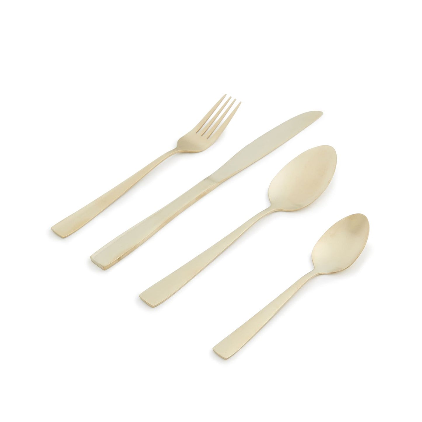 Kitchen Life 16 Piece Cutlery Set Matte Gold