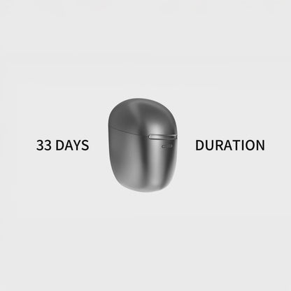 Tasbih Zikr Smart Ring with Charging Pouch Space Silver