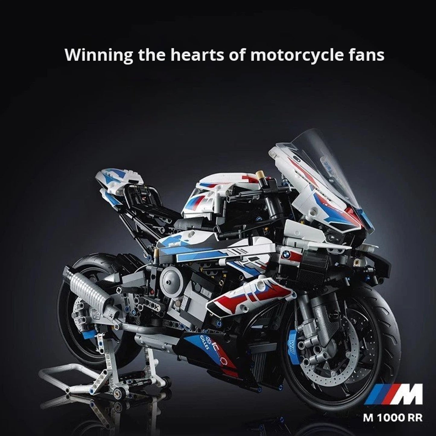 Bike 1950 Piece Building Block Set Multicoloured