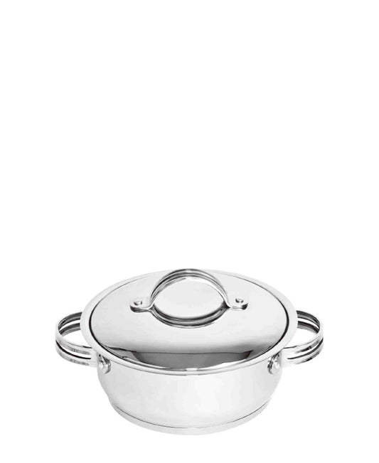 Tez 28cm High Casserole - Silver