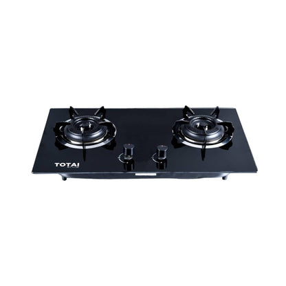 Totai Style 2 Burner Gas On Glass Hob Black