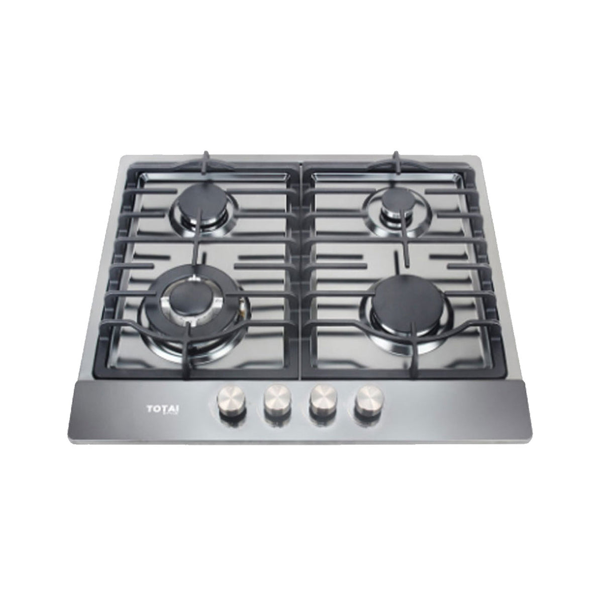 Totai Style 4 Burner Gas Hob - Black Stainless Steel 03/TS4BNR-BSS