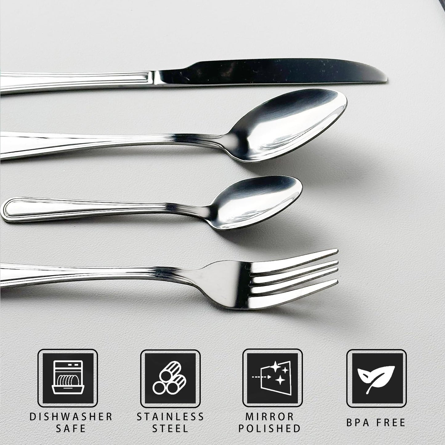 Totally Home 24 Piece Stainless Steel Cutlery Set Silver