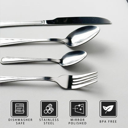 Totally Home 24 Piece Stainless Steel Cutlery Set Silver