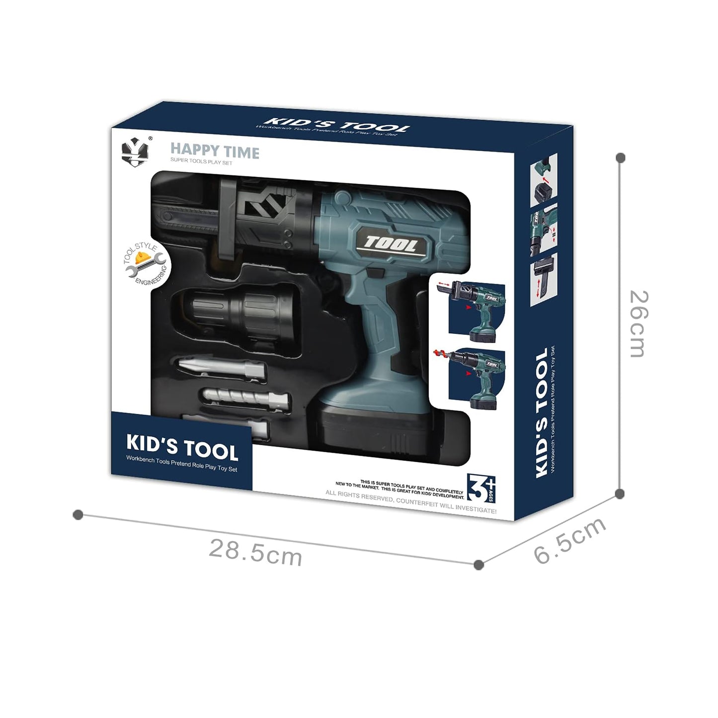 Kids Workbench Tools Play Set Multicolored