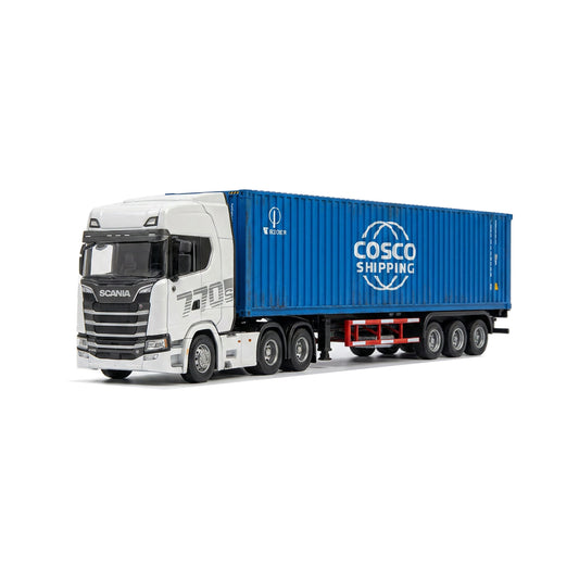 1:64 Alloy Scania Truck with Container Dark Blue