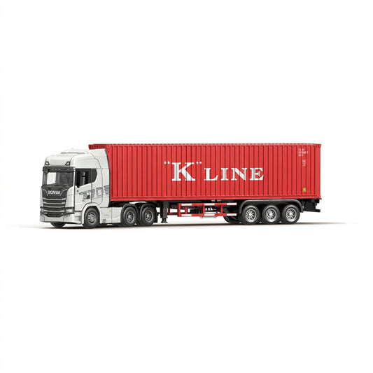 1:64 Alloy Scania Truck with Container Red