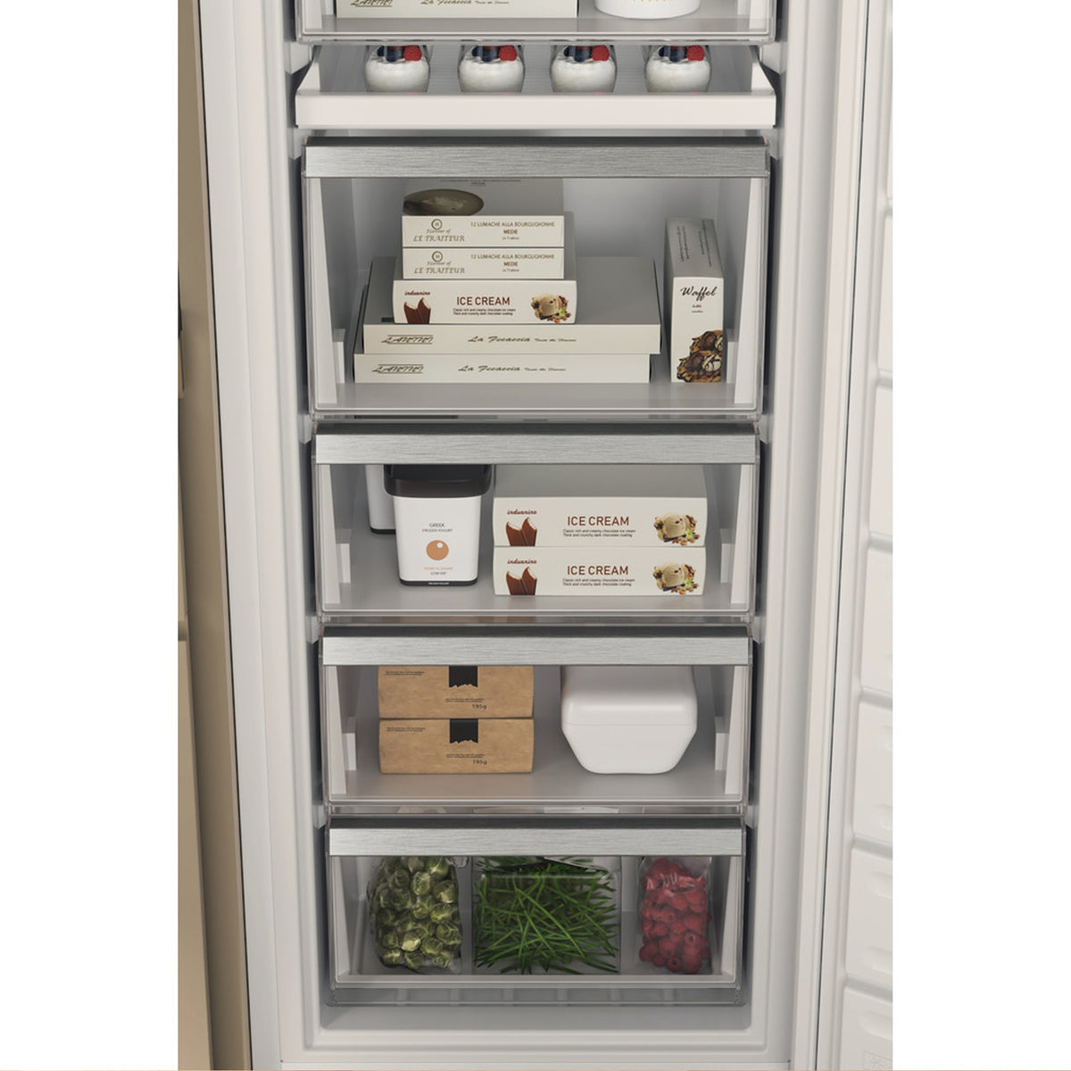 Whirlpool 209L Built-In Upright Freezer White