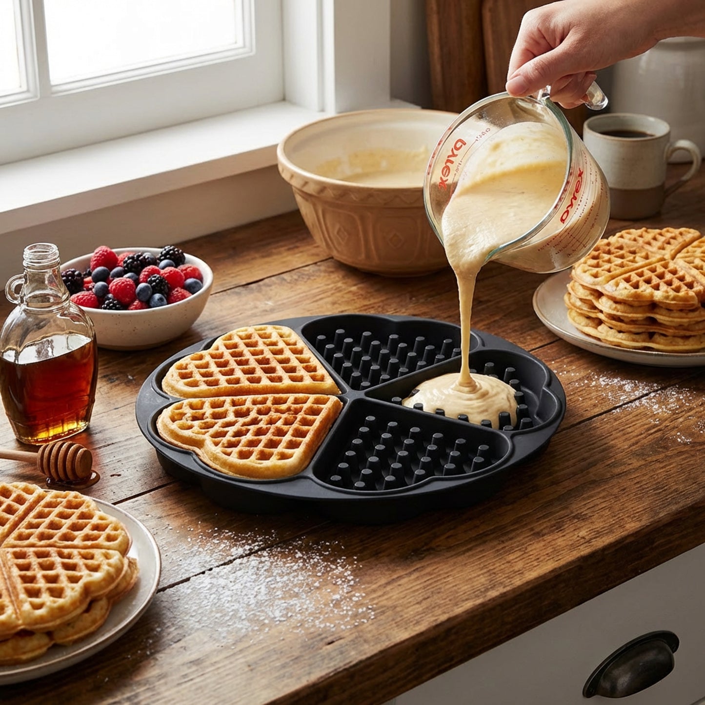 Silicone Waffle Mould Black