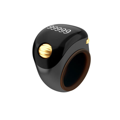 Adjustable Tasbih Smart Ring Counter Black