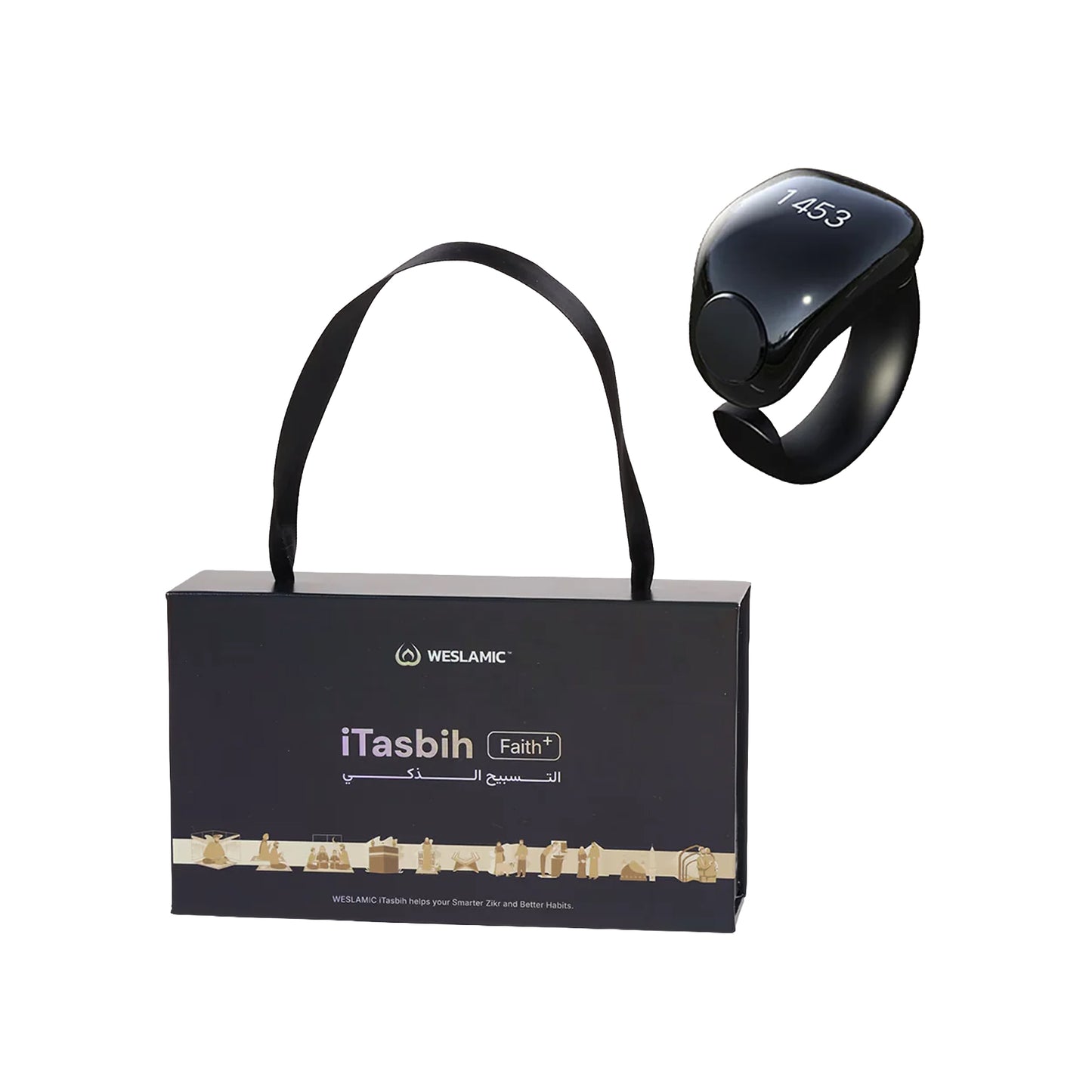 Faith Tasbih Zikr Ring Black