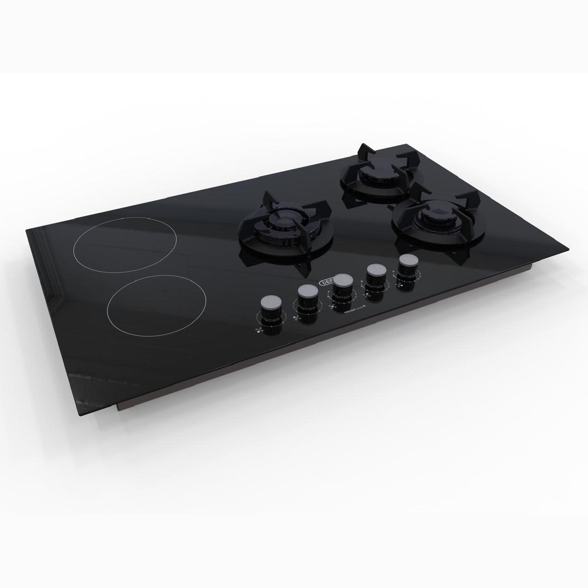 Defy 90cm Hybrid Gas and Electric Hob Black - DHG902