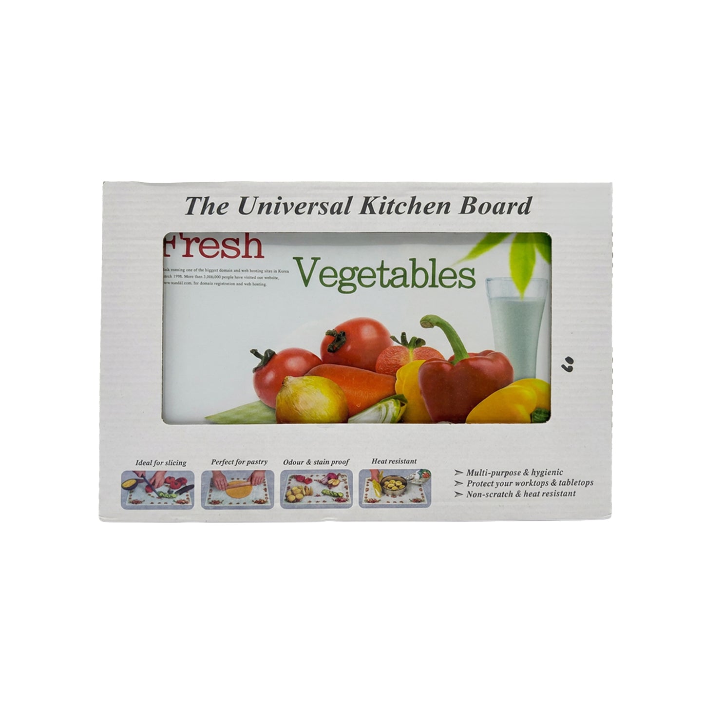 30 x 20cm Tempered Glass Cutting Board Multicoloured