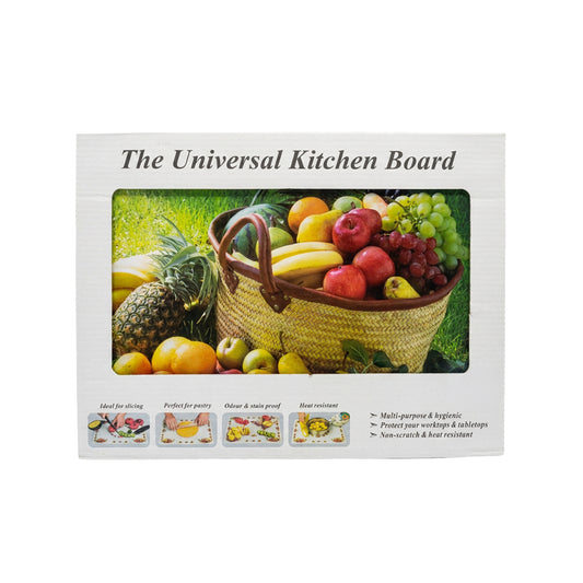 30 x 25cm Tempered Glass Cutting Board Multicoloured