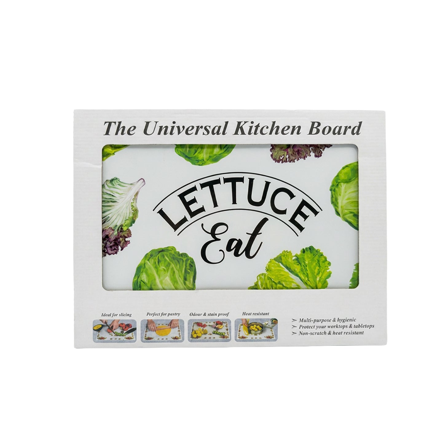 40 x 30cm Tempered Glass Cutting Board Multicoloured