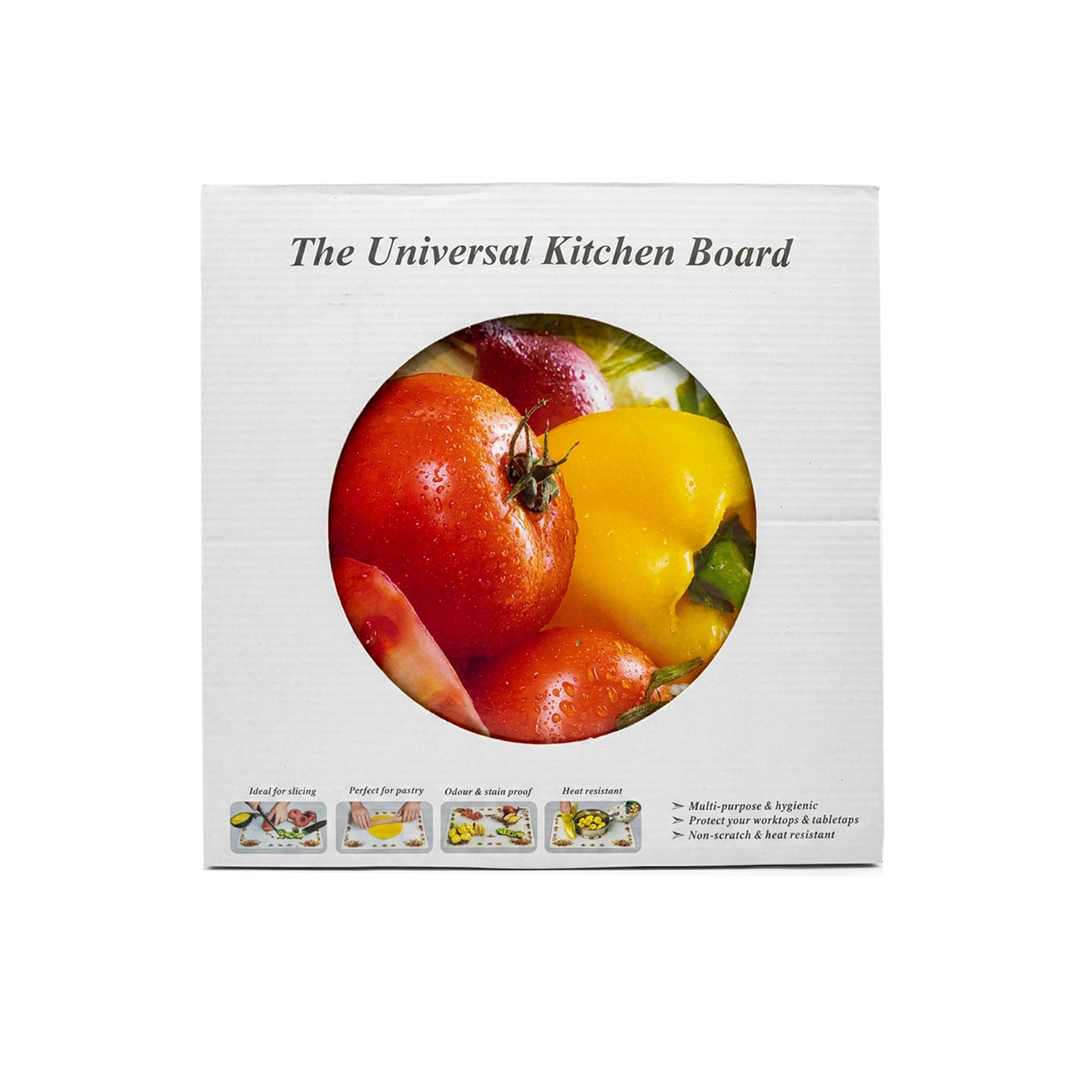 30cm Tempered Glass Cutting Board Multicoloured