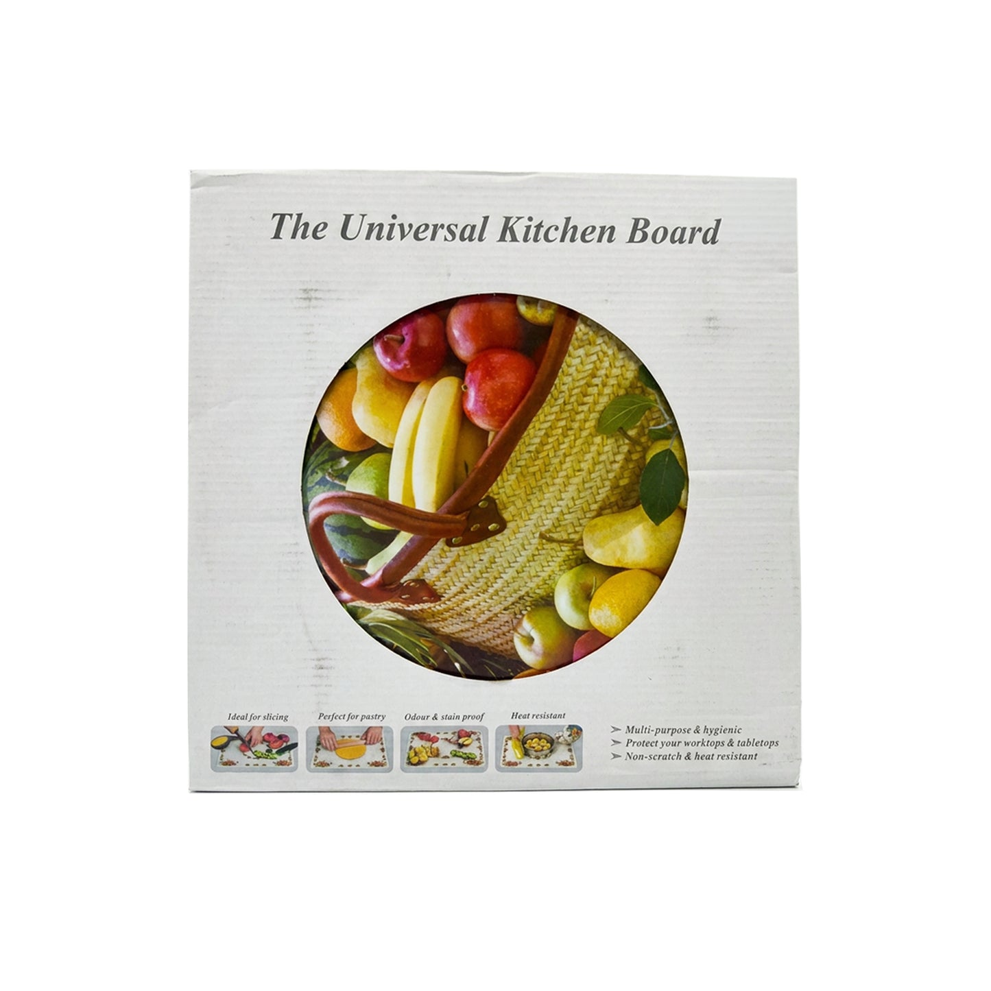 30cm Tempered Glass Cutting Board Multicoloured