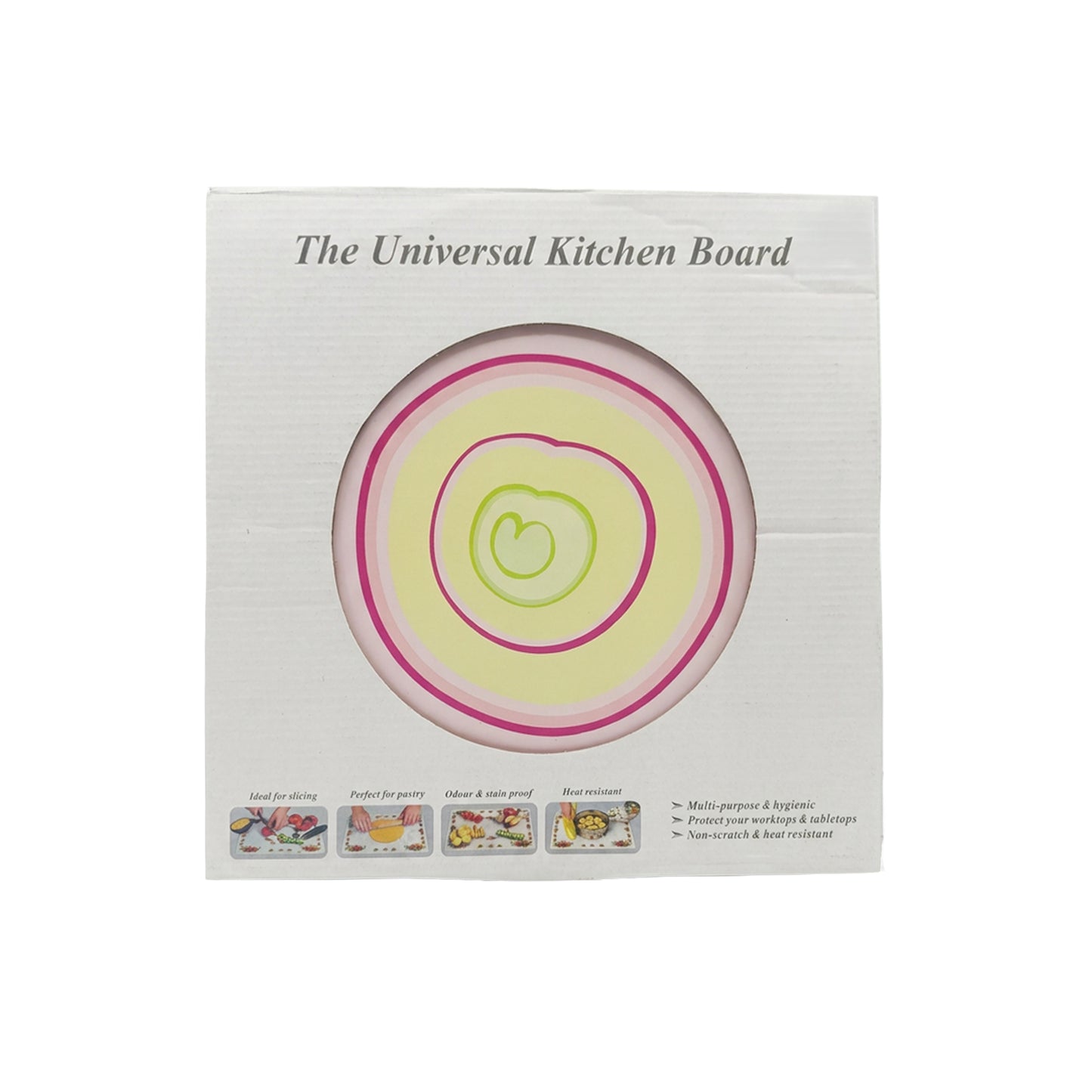 30cm Tempered Glass Cutting Board Multicoloured