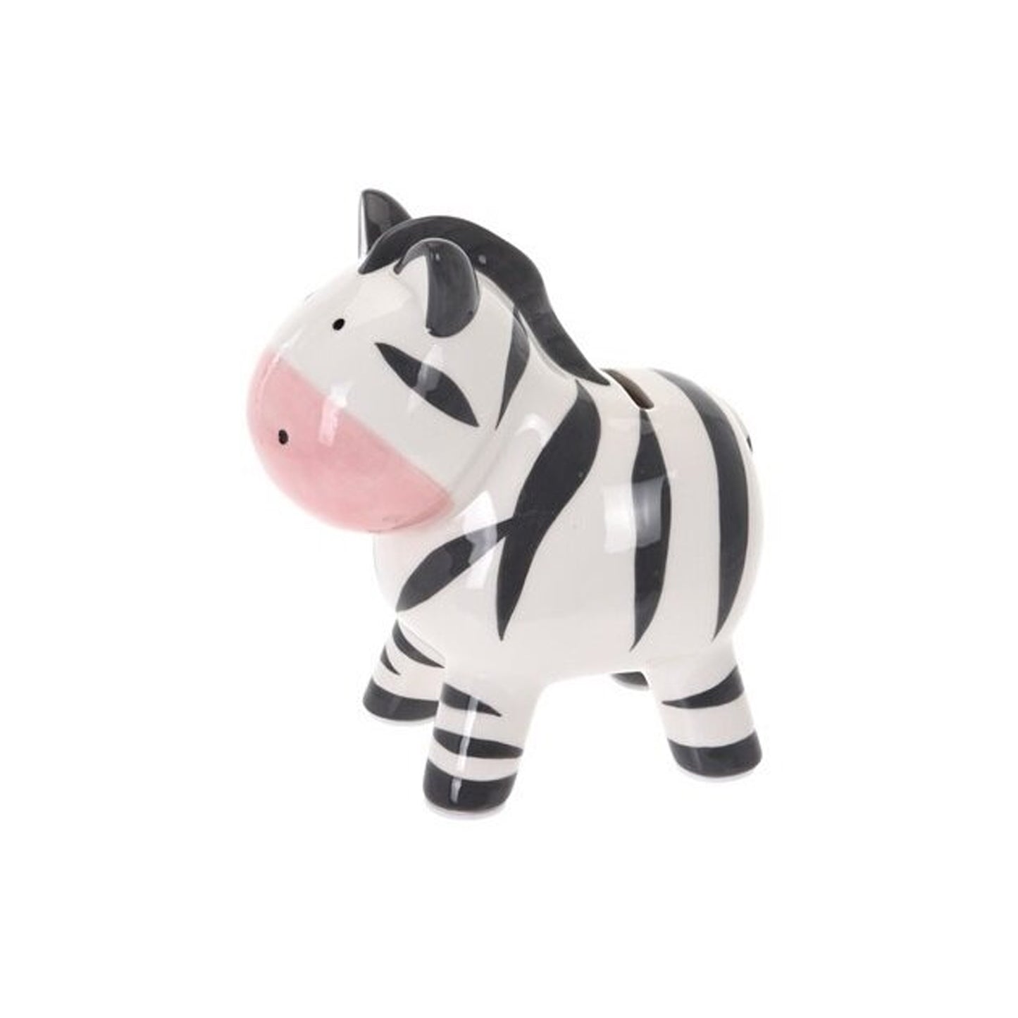 Zebra Ceramic Money Bank Black & White