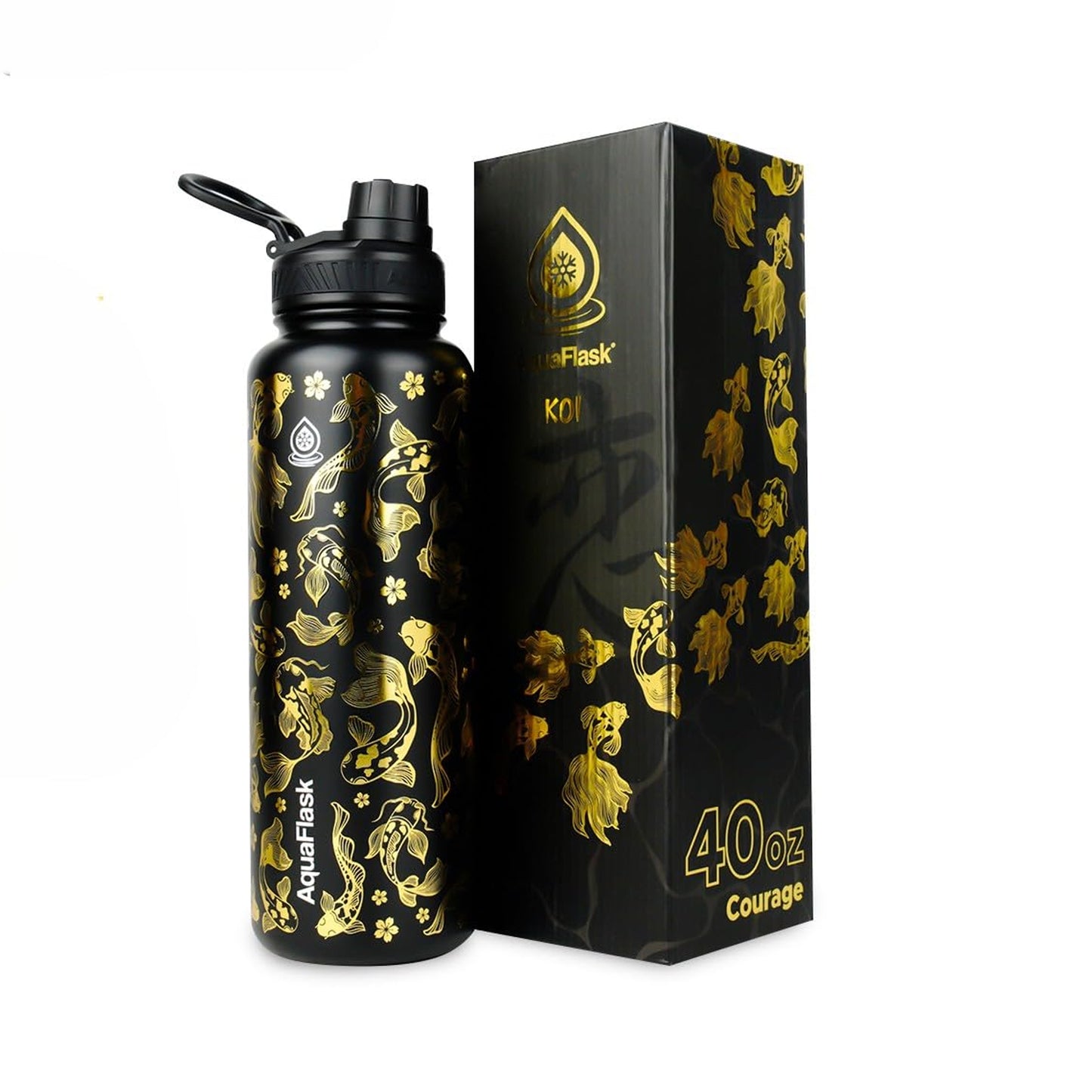 Aquaflask Koi 1182ml Flask Courage Black