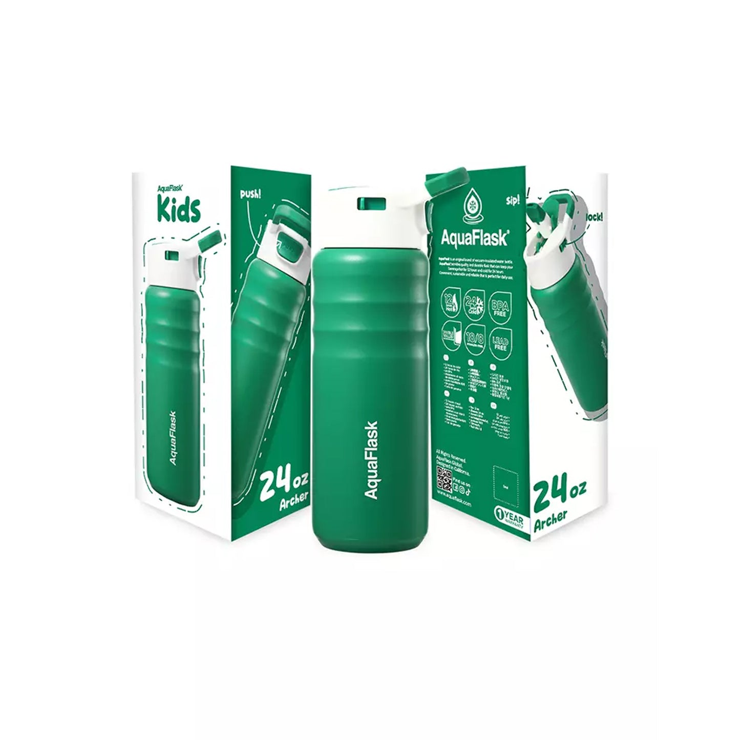 Aquaflask Kids Straw Sip 710ml Flask Archer