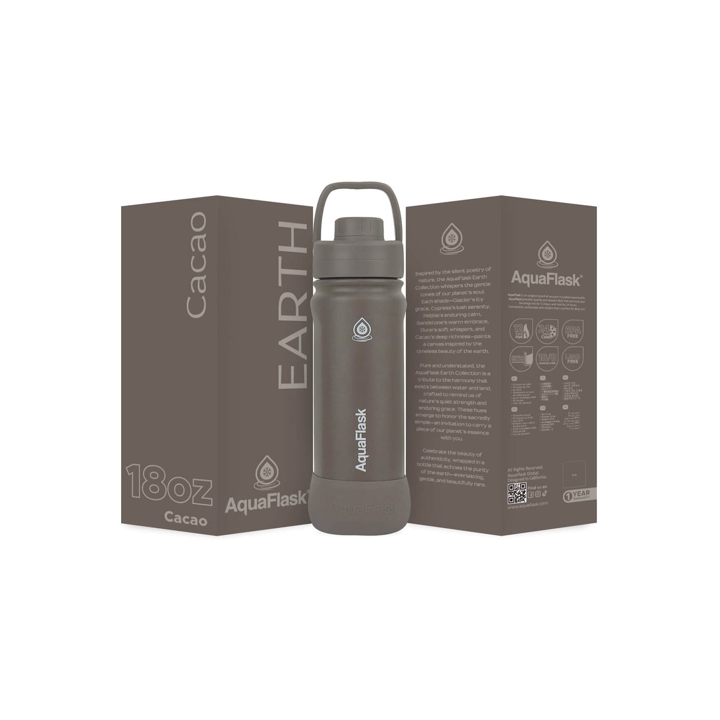 Aquaflask Earth 532ml Flask Cacao