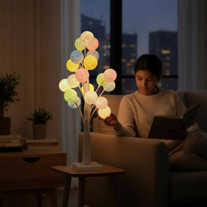 60cm LED Tree with Balls Multicoloured