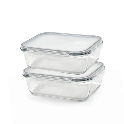 2 Piece 1520ml Storage Container Set Clear