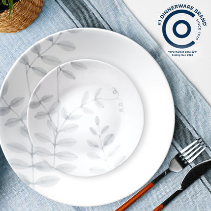 Corelle Flowing Fern 12 Piece Dinner Set White