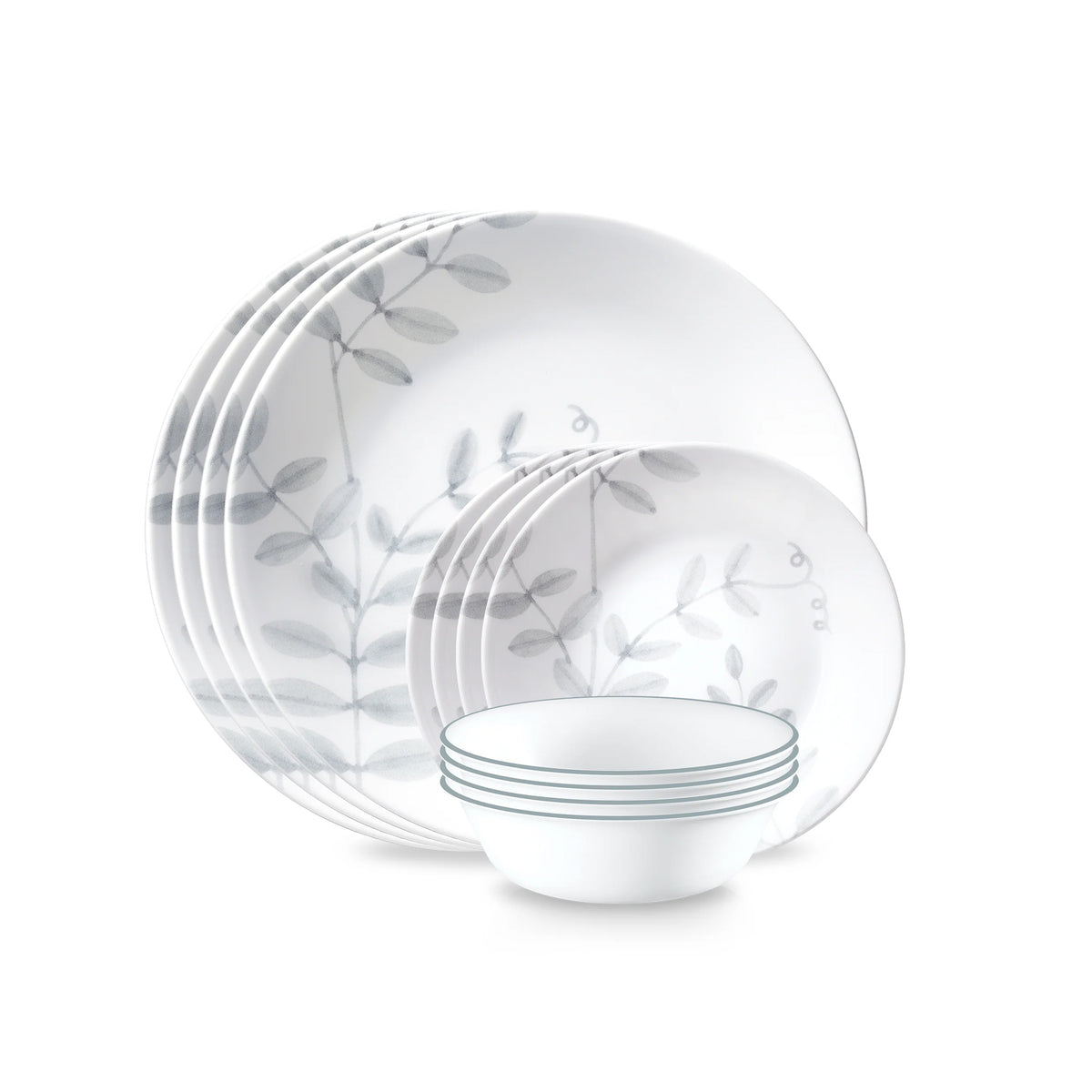 Corelle Flowing Fern 12 Piece Dinner Set White