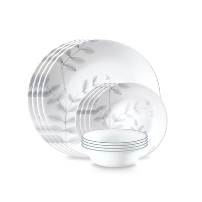 Corelle Flowing Fern 12 Piece Dinner Set White