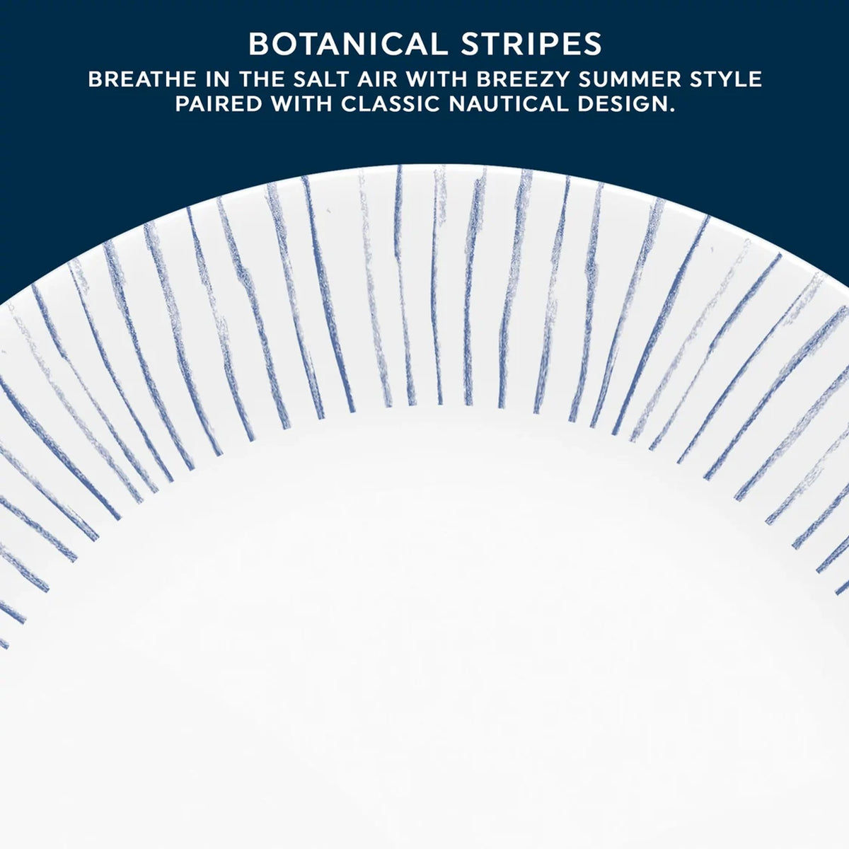 Corelle Botanical Stripes 12 Piece Dinner Set White