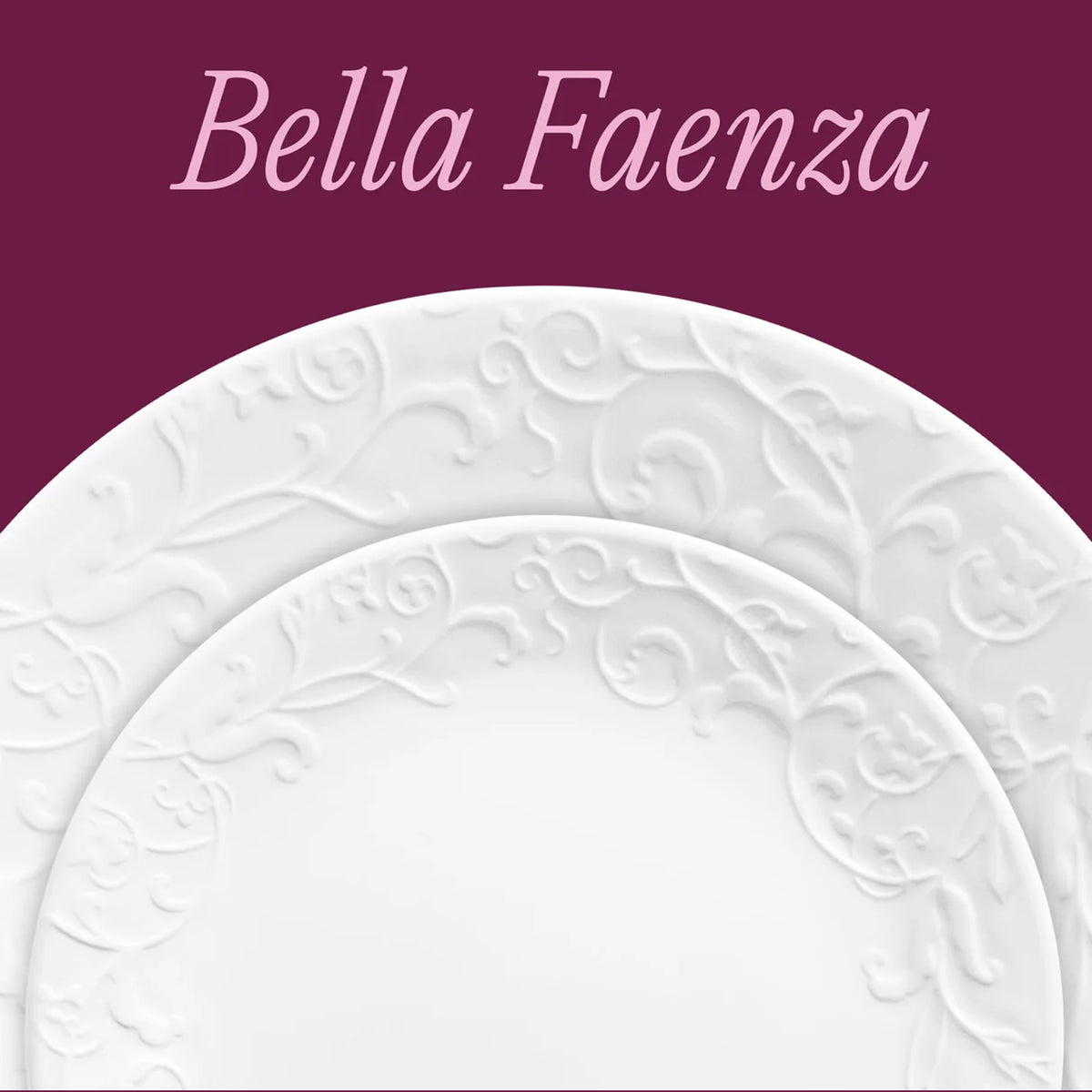 Corelle Bella Faenza 12 Piece Dinner Set White