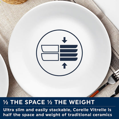 Corelle Bella Faenza 12 Piece Dinner Set White