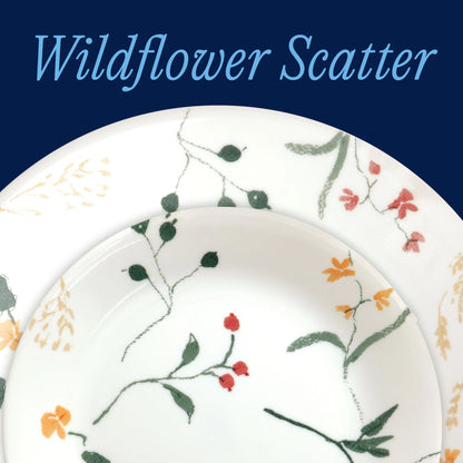 Corelle Wildflower Scatter 12 Piece Dinner Set White