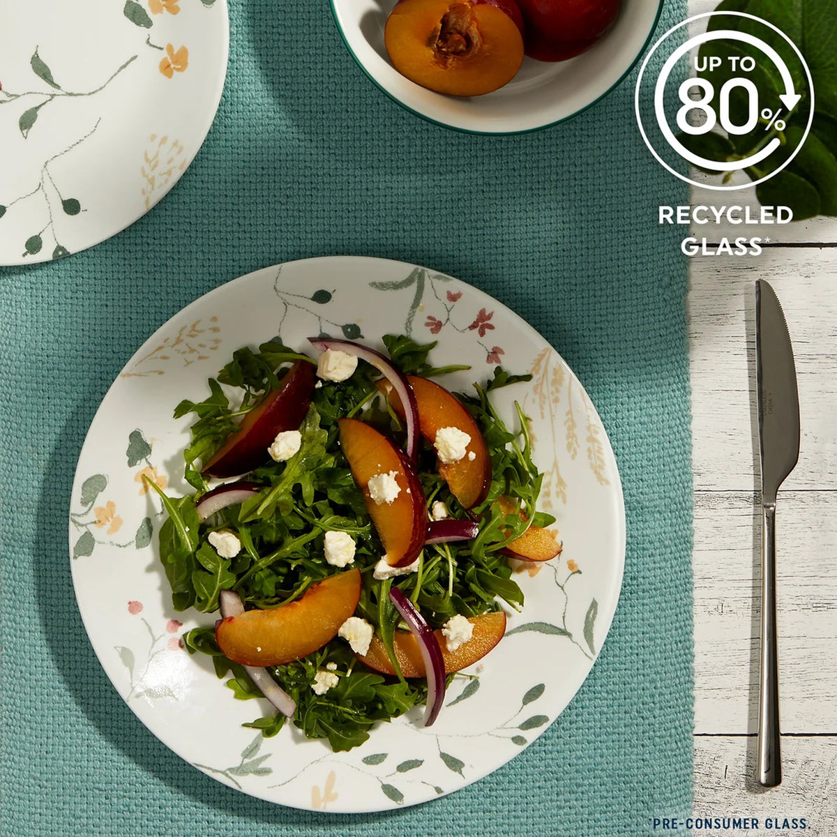 Corelle Wildflower Scatter 12 Piece Dinner Set White
