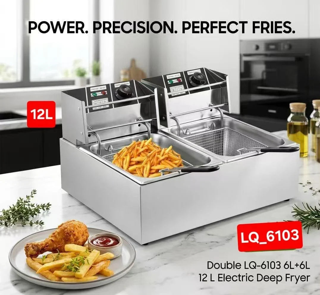 Condere LQ-6103 double tank deep fryer