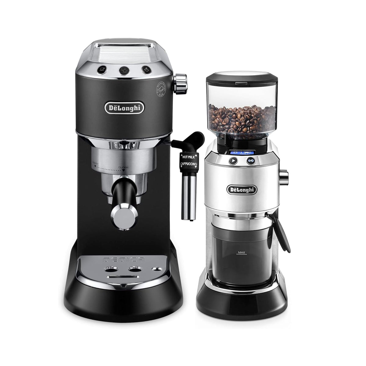 De'Longhi Dedica Deluxe EC685.BK with KG521.M Grinder - Black