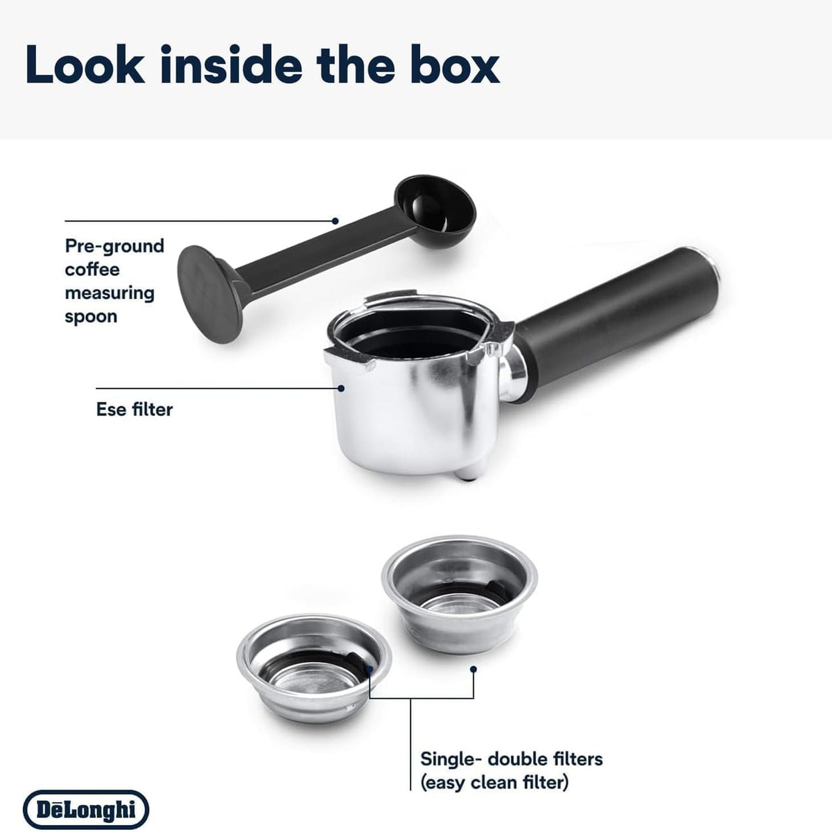 De'Longhi Dedica Deluxe EC685.M with KG521.M Grinder - Metal