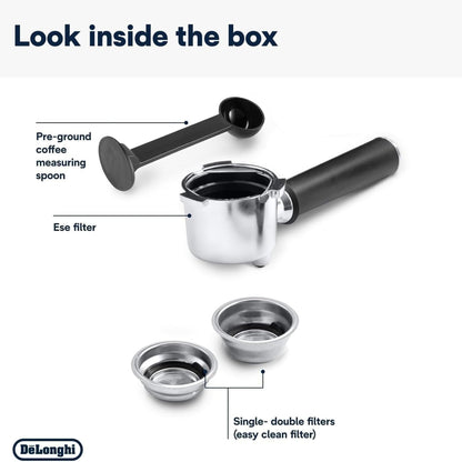 De'Longhi Dedica Deluxe EC685.M with KG521.M Grinder - Metal