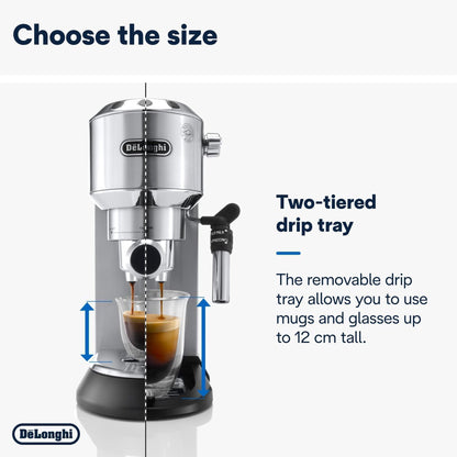 De'Longhi Dedica Deluxe EC685.M with KG521.M Grinder - Metal