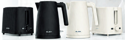 Elba Bellagio kettle and toaster range in black and cream
