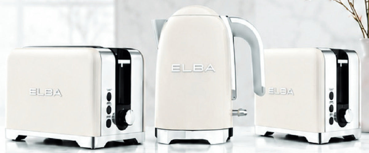 Elba Lusso cream kettle and toasters