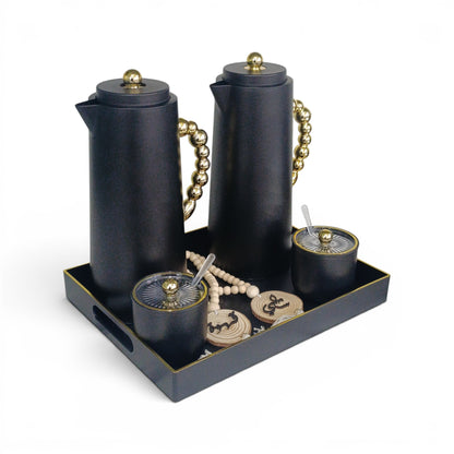 6 Piece Breakfast Server Set Black