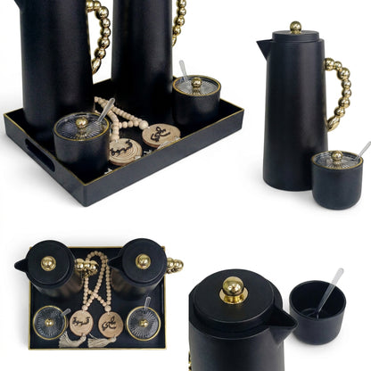 6 Piece Breakfast Server Set Black