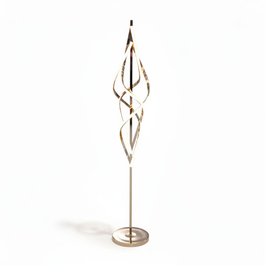 Twisting Design Floor Lamp Gold