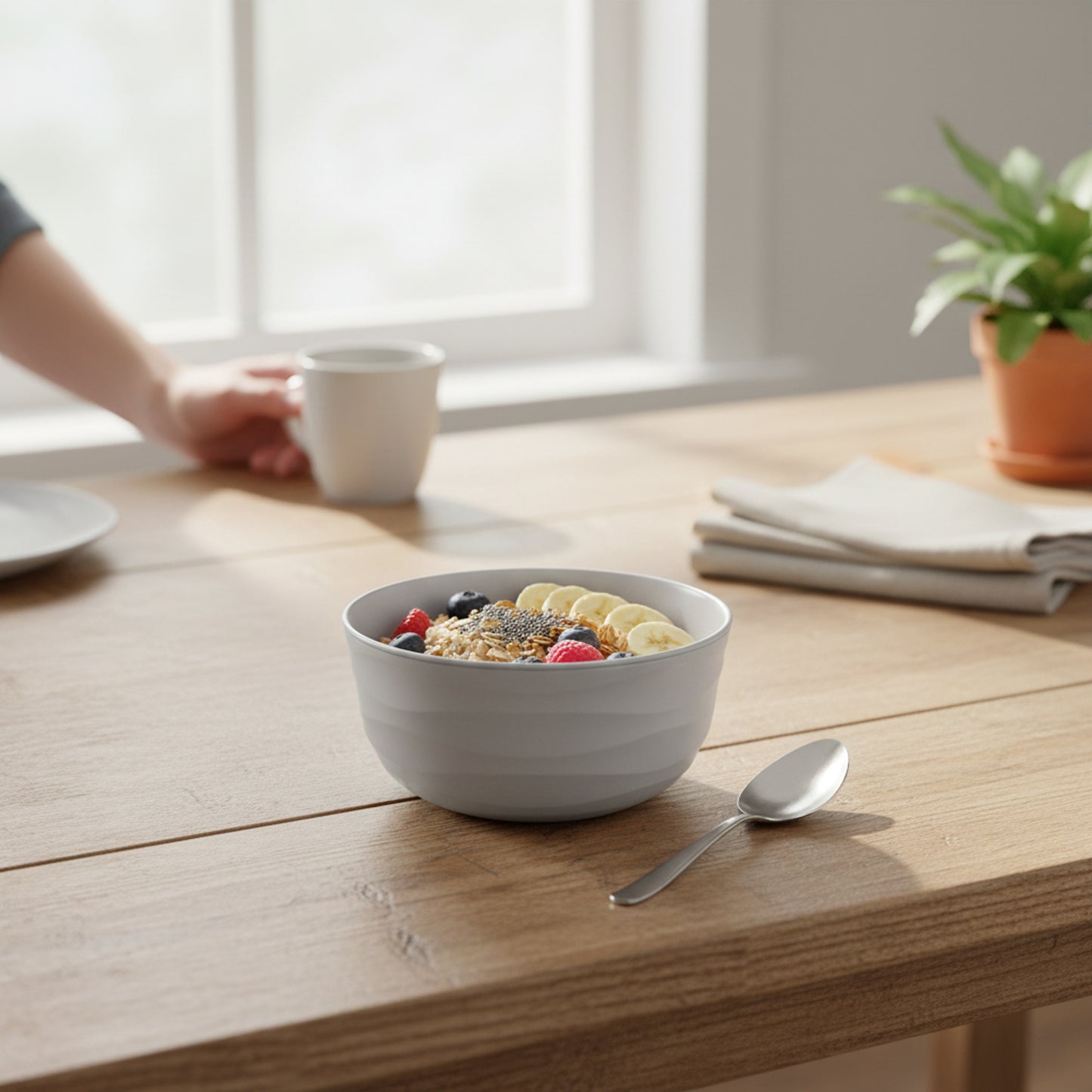 Pera 0.5Lt Round Bowl Grey