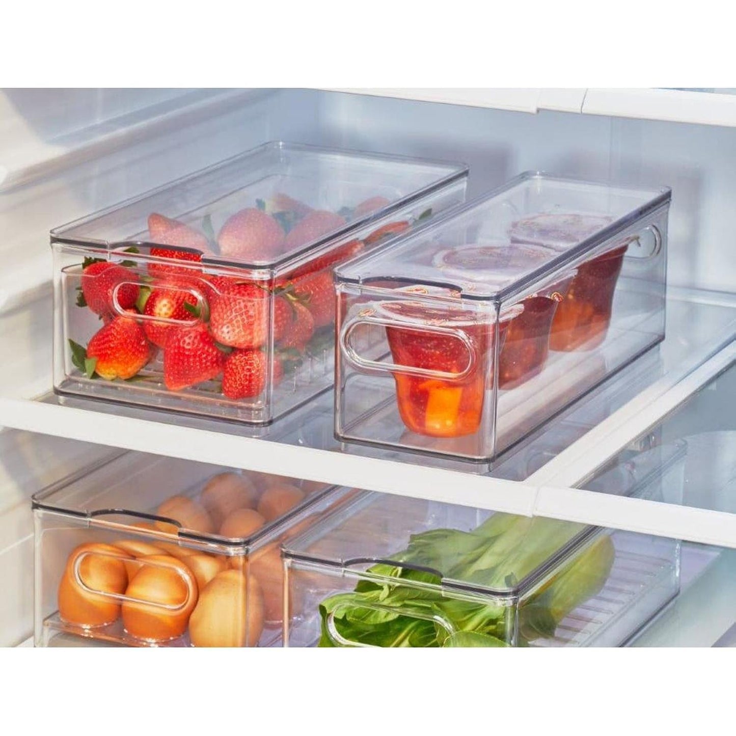 iDesign The Home Edit Narrow Fridge Bin Clear