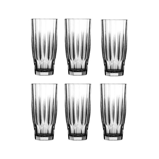 Kitchen Life 6 Piece 315ml Diamond Hiball Tumbler Set Clear