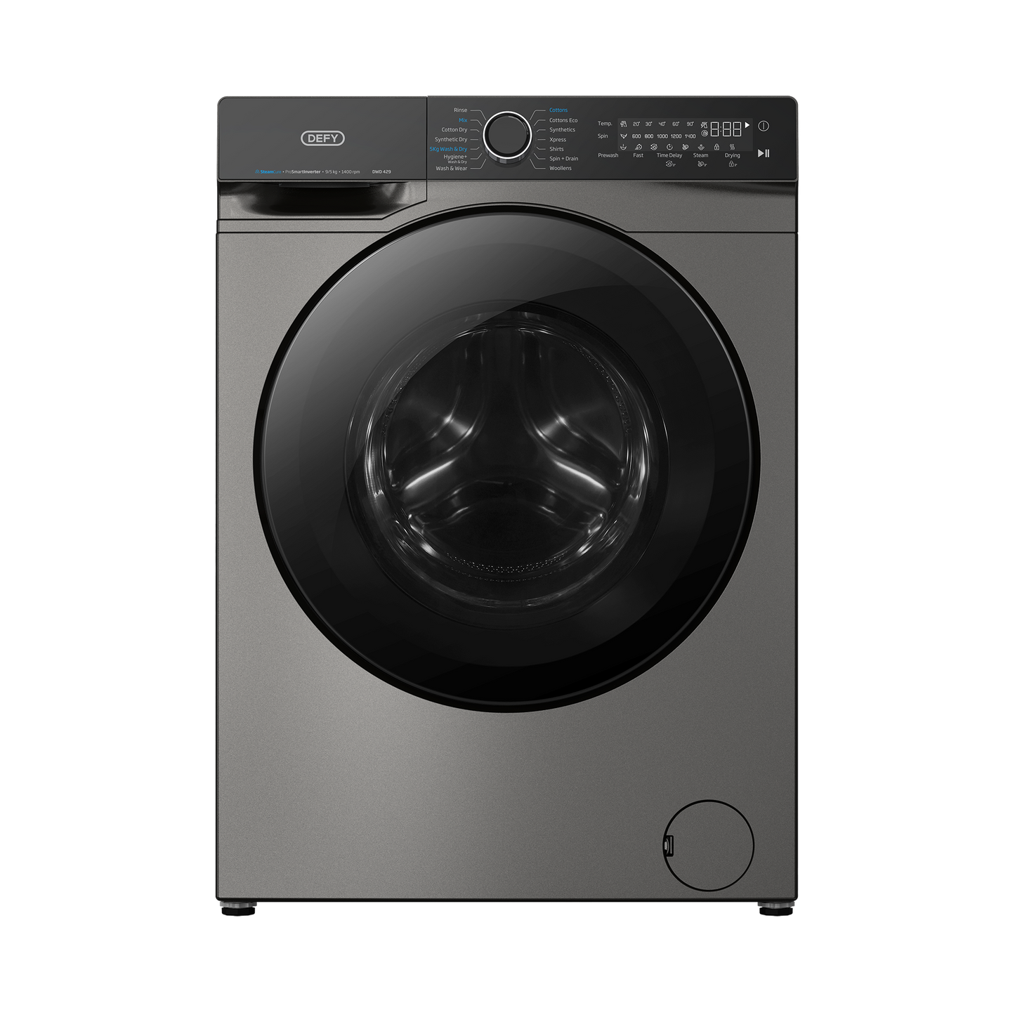 Defy 9/5kg Washer Dryer with SteamCure Technology Manhattan Grey